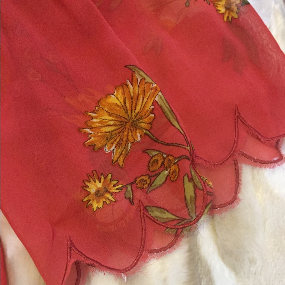 Floral Empire Waist Boho Top - Picture 6 of 8